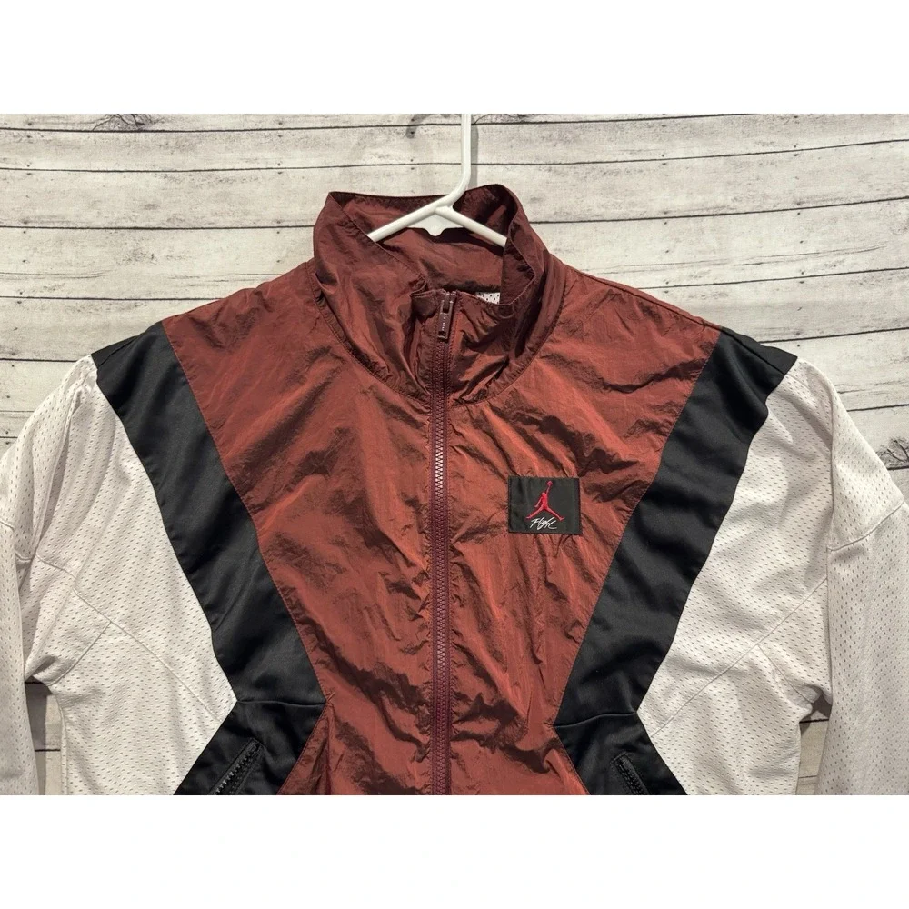 Nike Air Jordan Mens Flight AJ 5 Warm Up Jacket Sz S Maroon AO0555-687 W FLAW